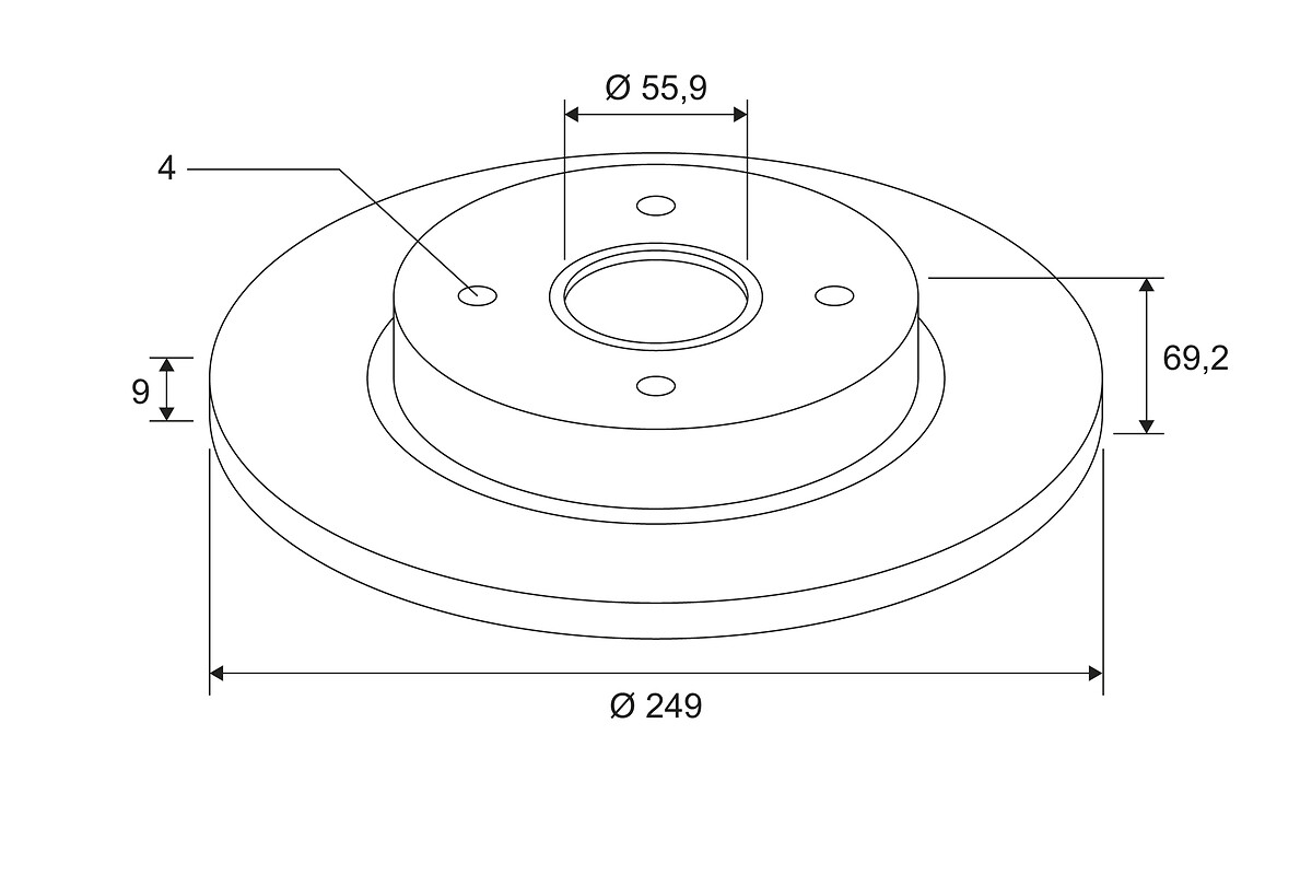 BRAKE DISC X1 WITH BRG PEU 207 RR